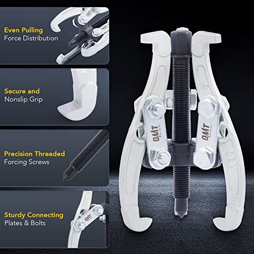 Orion Motor Tech Omt Gear Puller Set, 3" 4" 6" 8" 3 Jaw Puller Kit For Pulley Gear Bearing Flywheel Removal, Heavy Duty Pulley Puller With Reversible Jaws 4 Pcs Bearing Puller Tool Kit #TOP5