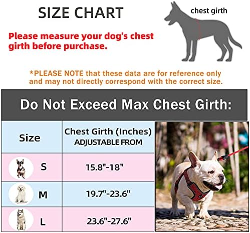 PABOBIT Dog Harness, No Pull Dog Harness and Leash Set, Reflective Adjustable Pet Vest with 5ft Dog Leash, Soft Breathable Flying Net Dog Harness for Large Medium Small Dogs (Grey, L)