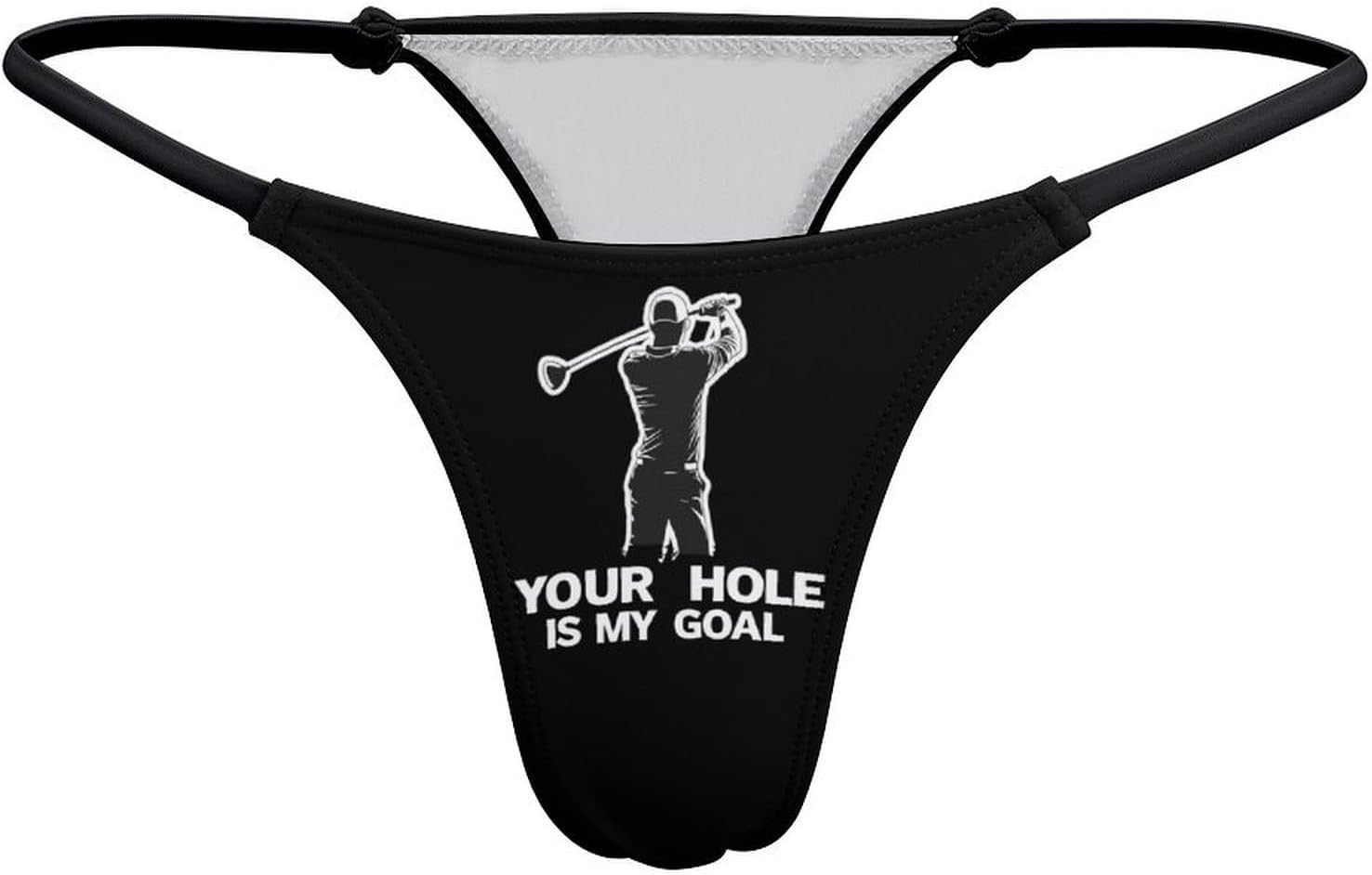 Golf Your Hole Is My Goal Women's G-String Thong Underwear T-Back Panties Low Rise Underpants