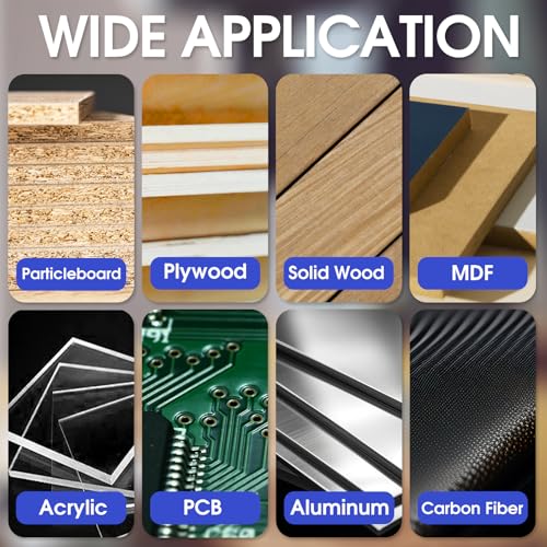 Eyryfui 10Pcs CNC Router Bits Set, 1/4" Shank Solid Carbide Multiple Uses Router Bit for Woodworking Detail Carving Trimming V Groove Engraving Slotting Mortise MDF Resin Lettering Sign Making-Type A by Eyryfui - Used condition - Image 6