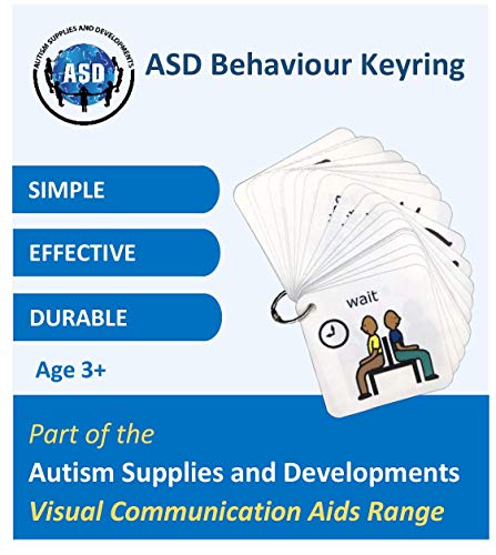 Autism Supplies And Developments Plastic Visual ASD Behavior Keyring (Picture Communication Symbols) - Thumbnail 3