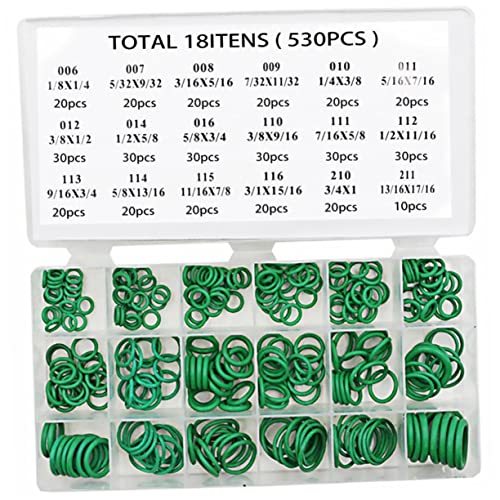 KICHOUSE Automotive O- 530pcs Repair Accessories Rubber Sealing Gasket Gasket Washer