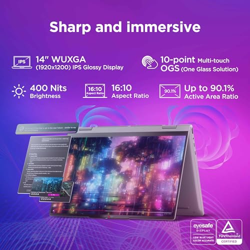 Image of Lenovo IdeaPad 5 2-in-1 Convertible Laptop Intel Core Ultra 5 322 16GB RAM 512GB SSD 14 inch (35.5cm) WUXGA IPS Copilot+PC Windows 11 MS365 Basic+Office 2024 Lenovo Pen 2 1Yr ADP Grey 1.54Kg 83UG000HIN