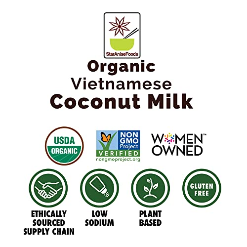 Organic Coconut Milk No Guar Gum Unsweetened, Cruelty-Free, Vegan, 13.5 Fl Oz (Pack Of 12) (Organic Light Coconut Milk) #TOP5
