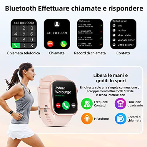 Hwagol Smartwatch Uomo Donna, Waterproof Fitness Tracker 140+ modalità Sportive Orologio Smar twatch con Contapassi/Cardiofrequenzimetro/SpO2/Cronometro per Android iOS - 3