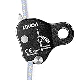 Lixada マイクロプーリー シンプルアセンダー ベアリングモバイルサイド クライミングプーリー CE/UIAA認証 登山 運搬 輸送 クライミング用 ブラック