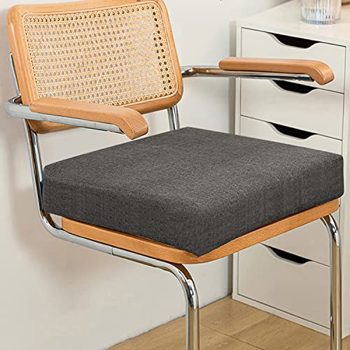 Waigg Kii Rutschfestes Sitzkissen für Stuhl, Bürostuhl, Sitzkissen für den unteren Rücken, weiches Latex-Sitzkissen für drinnen und draußen (40 x 40 x 7,5 cm, schwarz) Cover