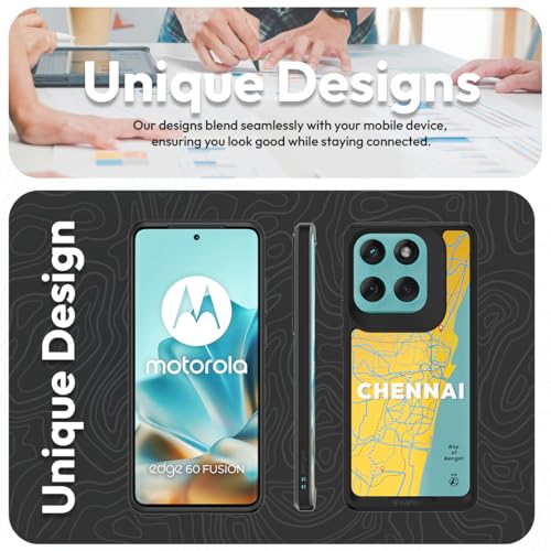 Image of KAPAVER Impulse Back Cover Case Compatible for Motorola Edge 60 Fusion (PC + TPU) (GPS Chennai), Multicolour