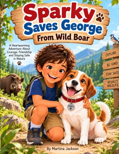 Sparky Saves George From Wild Boar: Children's Illustrated Story Book (Ages 3-6) (TALES, TAILS & MISCHIEF)