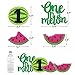 One in a melon Centerpieces 12 Set Watermelon Glitter Party Table Centerpieces Sticks Summer 1st Birthday Party Decorations Watermelon Photo Prop Table Topper