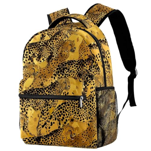 Sac à dos campus guépard doré confortable pour transporter ses affaires