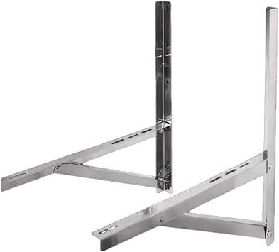 Split AC Wall Mount Bracket - Stainless Steel Air Conditioner Support | Foldable Outdoor Mounting Rack For Ductless Split Window Unit | Support For Heat Pump Cooling Heater