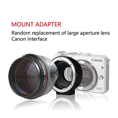 MEKE Lens Adapter EF-EOS M Auto-Focus Lens Converter for Canon EF/EF-S Lens to Canon EOS-M Mirrorless Cameras M1,M2,M3,M6II,M50,M100,M200