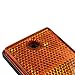 20 x Orange Amber Rectangular Reflectors for Driveway Gate Fence Post Trailers