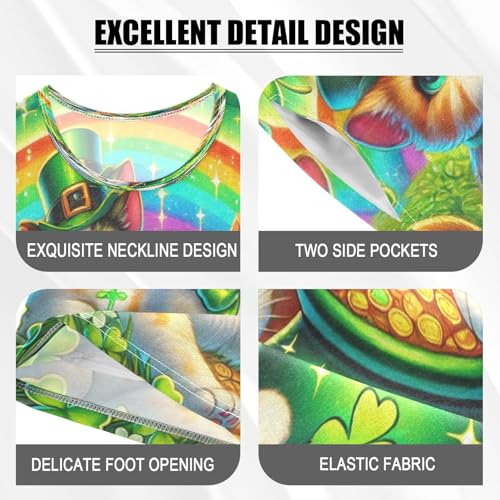 Cat Gold Coins Pajama Set Short Sleeve Summer Pajamas Shorts Sets PJ Clothes Set Soft 5Y4