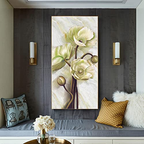 Pinturas de lienzo dsdsgog cuadro floral minimalista de alta calidad artística 50x100cm