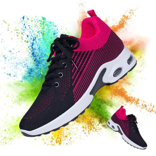 Image of Padgene Womens Sneakers Air Cushion Running Shoes Lightweight Tennis Walking Shoes Mesh Breathable Gym Work Fashion Sneakers Athletic Comfortable Casual