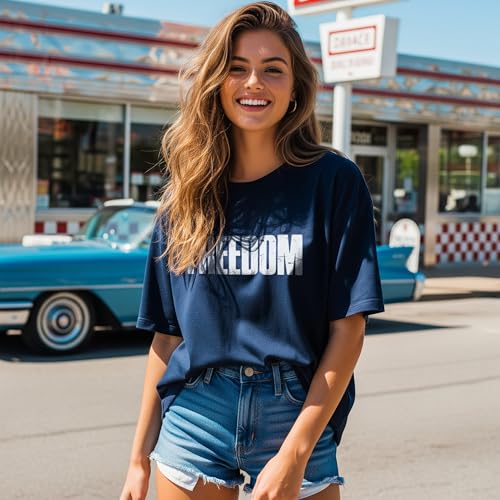 Vintage Freedom USA Flag Retro T-Shirt Patriotic Minimal Motivational Quote Tee Shirt Men and Women3