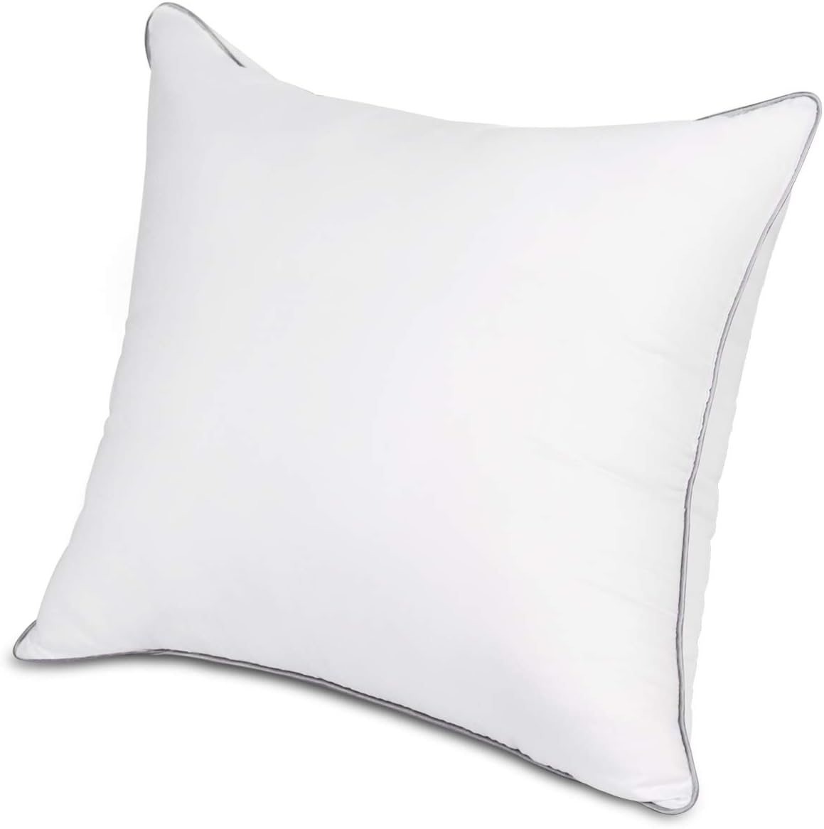 EDOW Luxury Inserts, Soft Down Alternative Square Form Throw Pillow, Cushion,Sham Stuffer,Machine Washable,Cotton Cover, 2 Count (Pack of 1), White