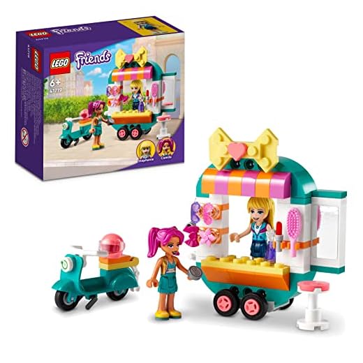 LEGO 41719 Friends Boutique de Moda Móvil, Moto de Juguete, Juego Portátil, Mini Muñeca Stephanie, Set de Viaje para Niñas y Niños de 6 Años o Más