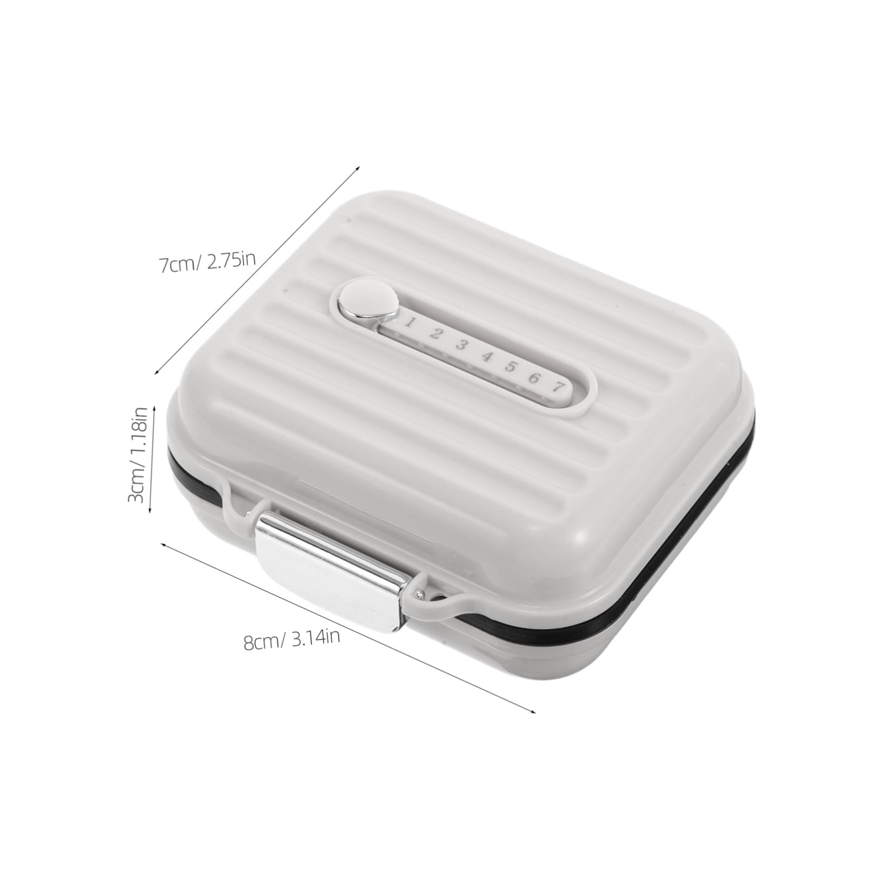 5 Stück Tragbare Medikamentenbox mit Fächern und Zeitknöpfen Kompakter Pillenorganizer für Tasche Leichtes Wöchentliches Tablettenetui Vielseitiger Medikamentenhalter für Unterwegs