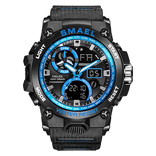 Relojes para Hombre Militar Sport Sport Watch 50m Relojes De Pulsera Impermeables (Blackblue)