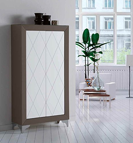 Mueble Auxiliar - Taquillones/Zapateros Modernos - Aradia Alto Blanco/Visón
