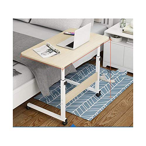 Preisvergleich Produktbild NBVCX Maschinenteile Verstellbarer Tisch Verstellbarer Laptop-Nachttisch Überbett-Nachttisch Notebook-Ständer für Büro Ergonomische Tischhöhe Höhenverstellbar (Farbe: Grain de Bois Bleu 60 * 40 cm)