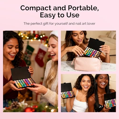 Image of MelodySusie 40 Colors Nail Powder Pigment Kit - Long Lasting for Easy Gradient Ombre Nail Art,Professional DIY Manicure Supplies for Beginners Home Salon Use