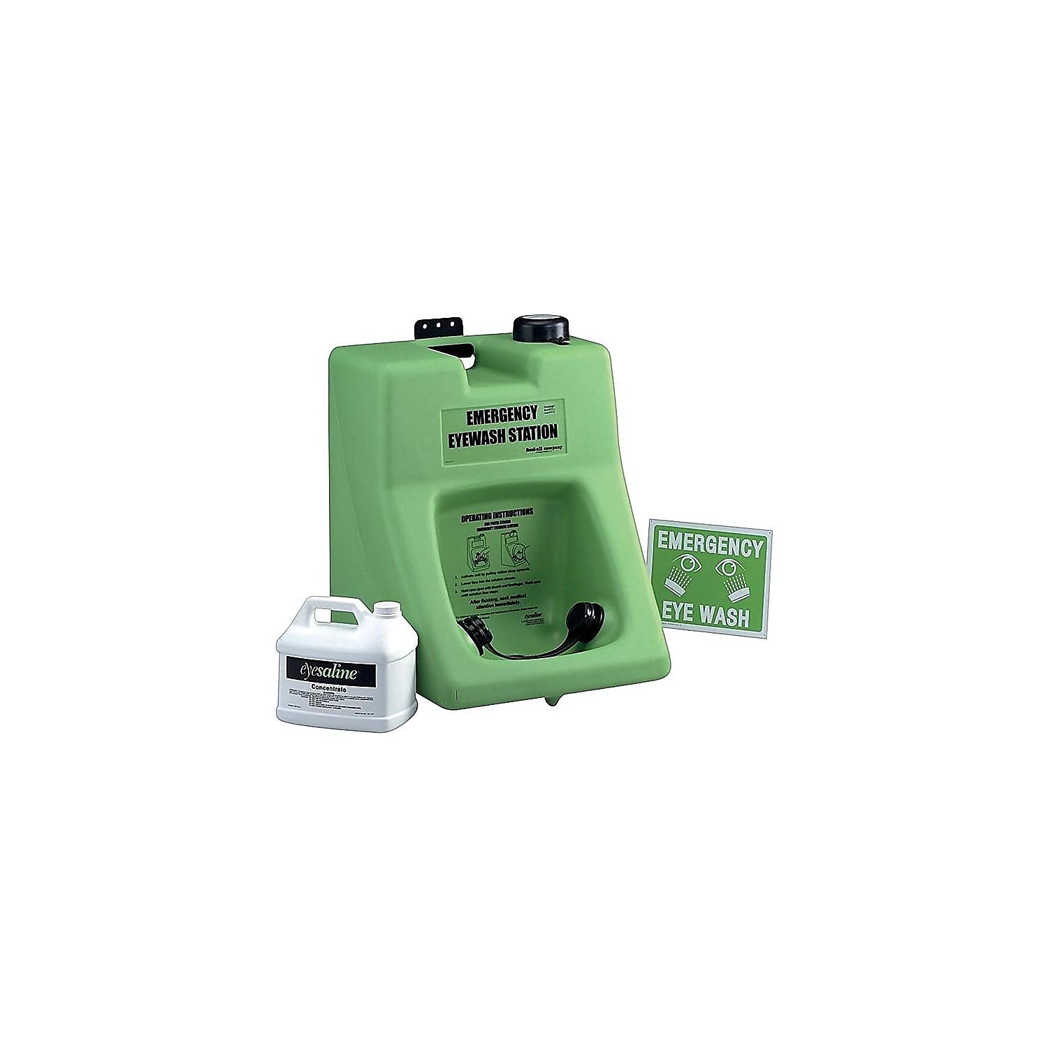 Haws SP178 Vertical Universal Combination Emergency Shower and Eyewash Sign. Size: 8