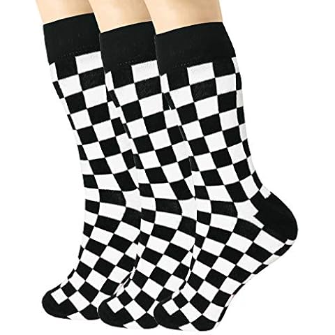 Pierre Calvini Men's Novelty Cotton Rich Socks (3 Pack) (CHECK MATE) Cover