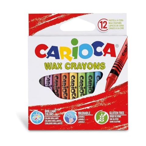 Carioca Washable Wax Crayons Pack of 12 Cover