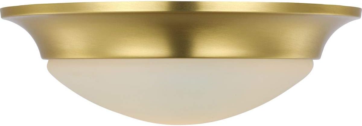 Progress Lighting One-Light 11-1/2" Etched Glass Flush Mount