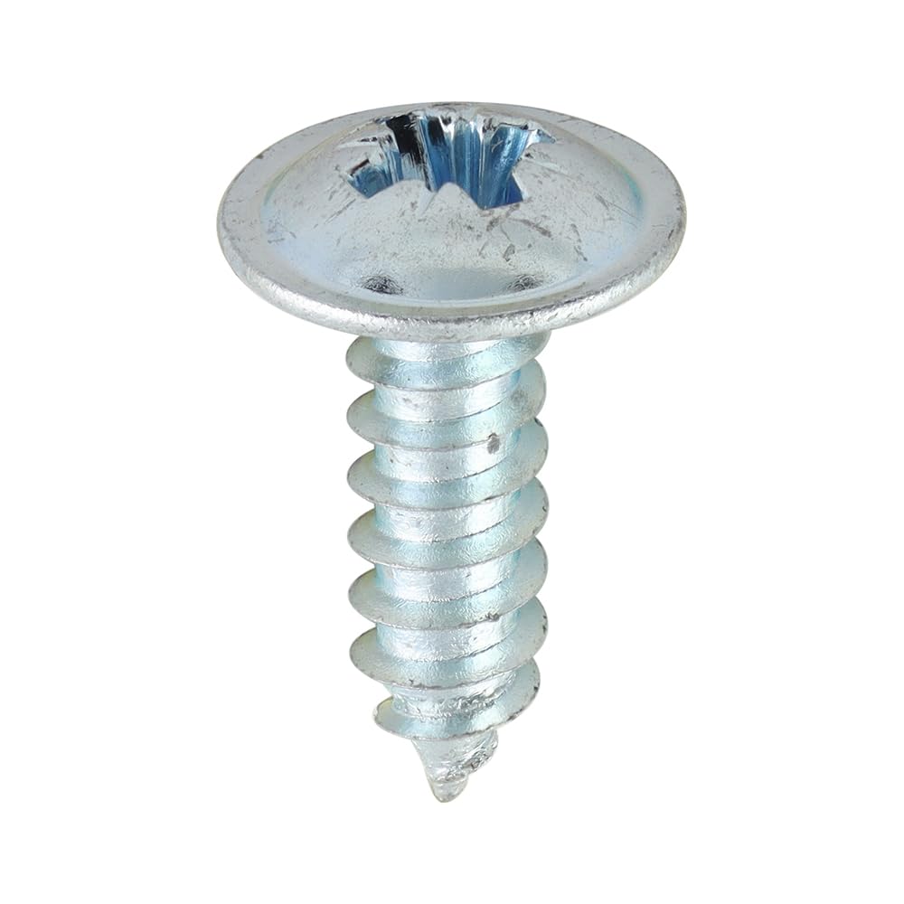 Timco - Metal Tapping Screws - Pz - Flange - Self-Tapping - Zinc (Size 8 X 1/2-200 Pieces)
