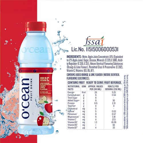 Image of Ocean Fruit Drink Apple 500 ML (Crispy Apple) Pack of 24