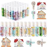 Heigble 36 Set Real Estate Agent Appreciation Gifts for Clients Sweet Home Lip Balm with 6 Styles Thank You Tags Organza Bag Closing Favors for Home Buyers Real Estate Business Supplies