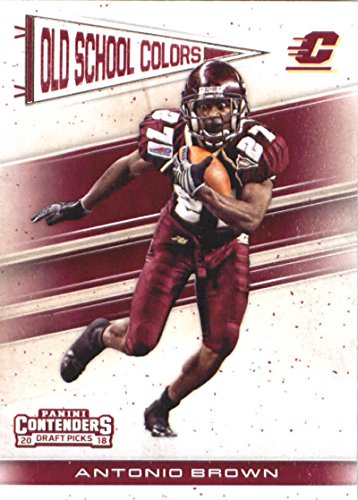 2018 Panini Contenders Draft Picks Old School Colors #2 Antonio Brown Central Michigan Chippewas Football Card