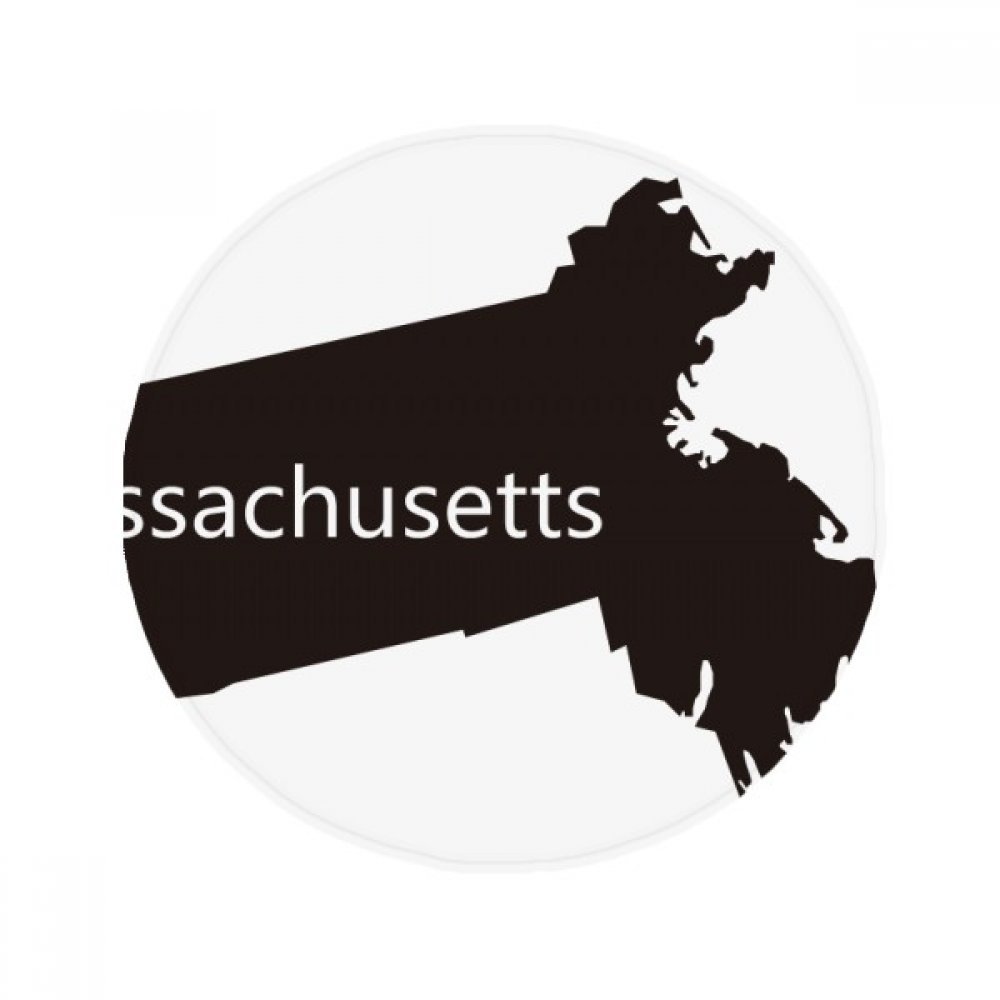 Tapis rond Massachusetts USA antidérapant de 50 cm pour entrée