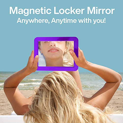 Boxgear Magnetic Mirror - 2-Pack Locker Mirror 5" X 7"- For School Locker, Bathroom, Household Refrigerator, Locker Accessory, Workshop Toolbox Or Office Cabinet #TOP3