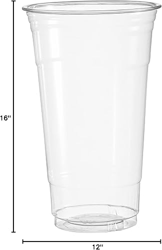 Miniatura 10 de Vasos de plástico con tapas 24 onzas vasos de plástico transparente sin BPA tazas de café desechables con borde enrollado tazas transparentes para