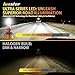 LUXSTER Ultra H7 LED Bulbs, 80000LM Super Bright, Triple Copper Pipes Cooling Tech(Unique), Punisher Pro Upgrade, Foglight, 6000K Pure White, Pack of 2