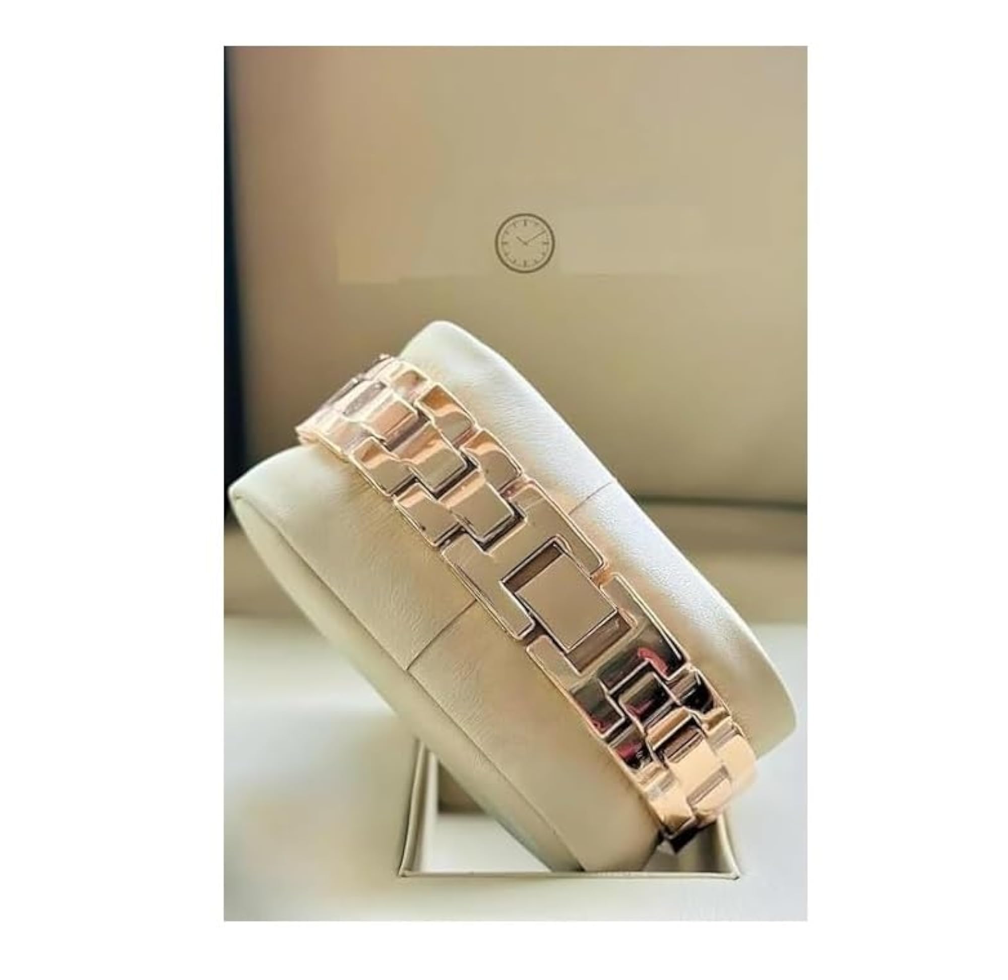 Women's Rose Gold Analog Watch with Pink Dial