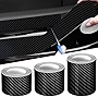 Tallew 3 Rolls 67 Ft Car Edge Door Guards Sill Protector 5D Carbon Fiber Vinyl Wrap Automotive Vehicle Anti Collision Film Fits (Black, 2 in x 17, 1.2 x, 2.7 x 33 Ft)