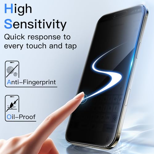 Image of Mr.Shield 360 True Privacy Screen Protector Tempered Glass Guard for iPhone 17 Air, 4-Way Anti-Spy with Easy Installation Kit, 9H Hardness, 3D Curved Edges, Case-Friendly