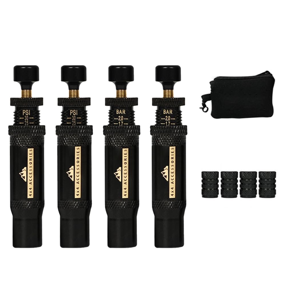 Ctrlzs Adjustable Auto-Stop Tire-Deflator Valve Kit (10-30 Psi) 4 Pcs -On Tyre Air Down Tool For Vehicles Motorcycle