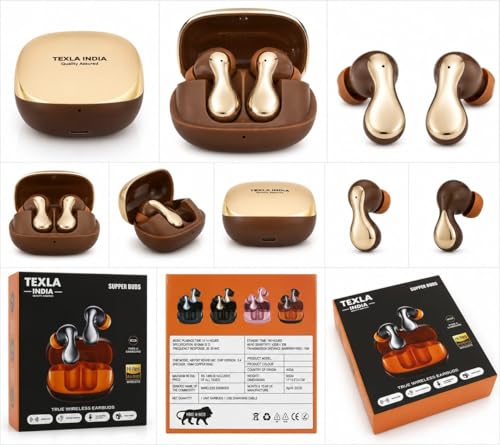 Image of SuperBuds TWS Earbuds with Hi-Res Audio, Deep Bass & HD Calling (Brown Gold) Ergonomic in-Ear Comfortable Fit, Lightweight Earbuds for Daily Use, Up to 50 Hours Standby Backup