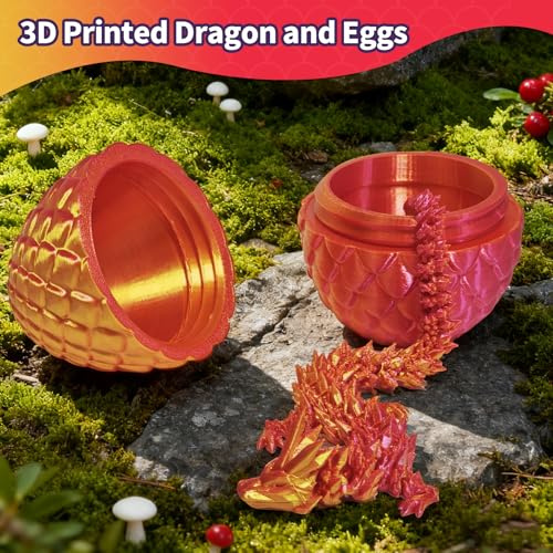 image for Zobetro 3D Printed Dragon Surprise Egg, Executive Dragon Fidget Desk T