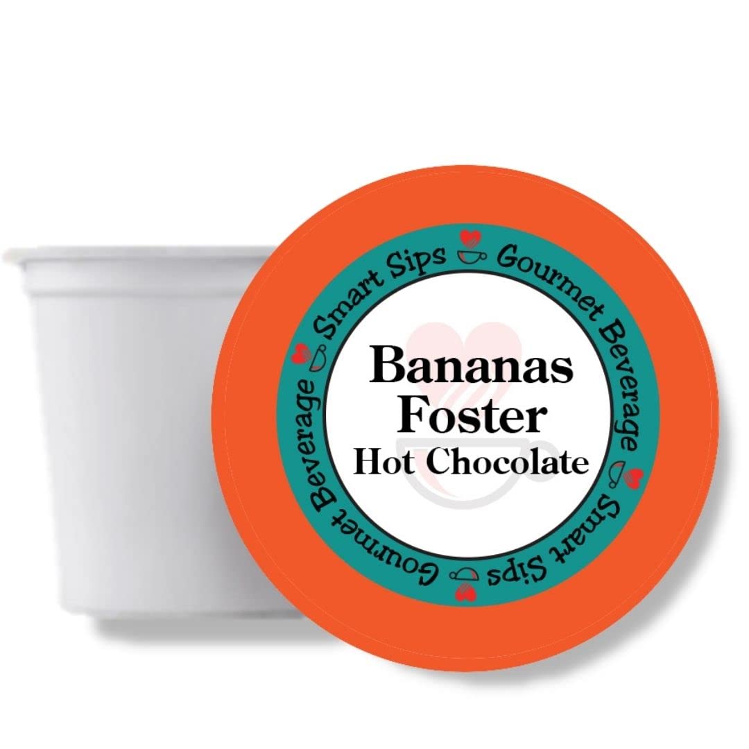 Amazon.com: Smart Sips, Bananas Foster Hot Chocolate, 24 Count, Single-Serve  Hot Chocolate Pods Compatible with all Keurig K-cup Brewers : Grocery &  Gourmet Food