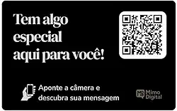 Cartão Presente Inovador Personalizavel com QR Code Premium (Preto)
