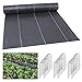 automoris Toile de protection contre les mauvaises herbes avec 100 agrafes de jardin de 15,2 cm, tapis de jardinage tissé très résistant pour sous-couche, parterres de fleurs, allées, 90,7 g, 1,8 x